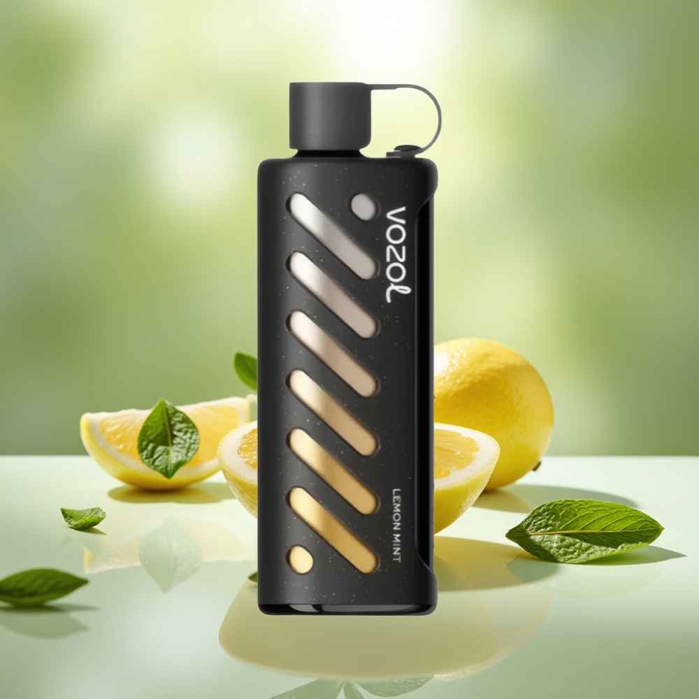 VOZOL Gear Shisha 25000 Tupakka Kertakäyttöinen Vape Sitruuna Minttu  Dual Mesh Dual Modes