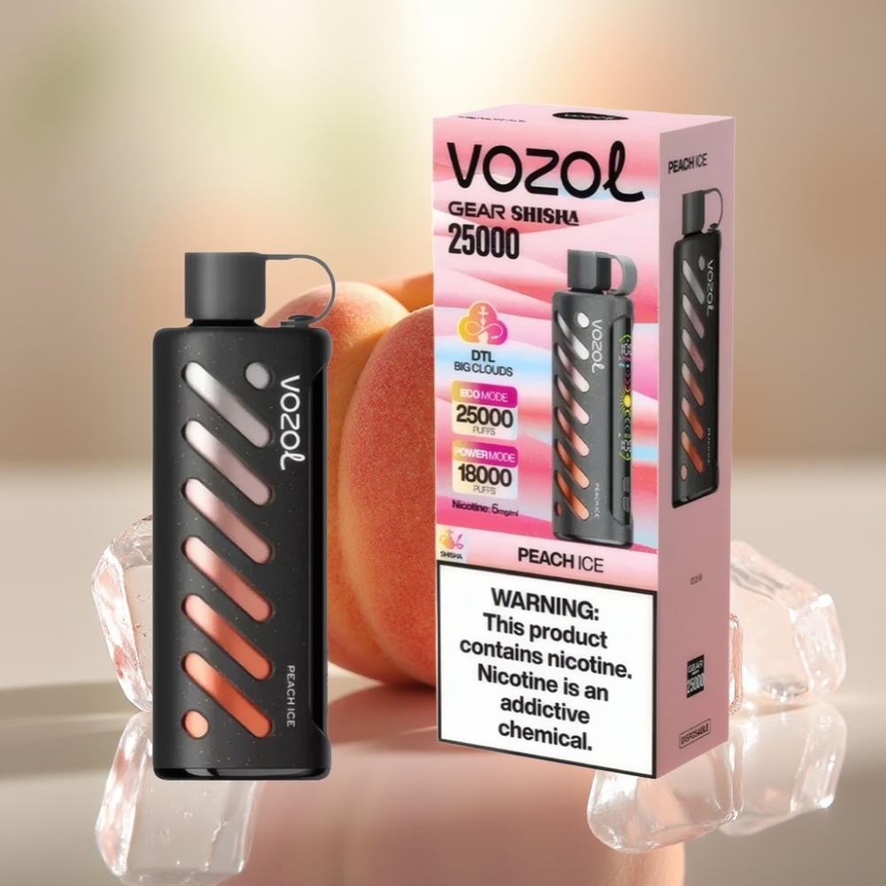 VOZOL Gear Shisha 25000 Tupakkia Peijaisjäätä Dual Mesh Dual Modes 1000mAh