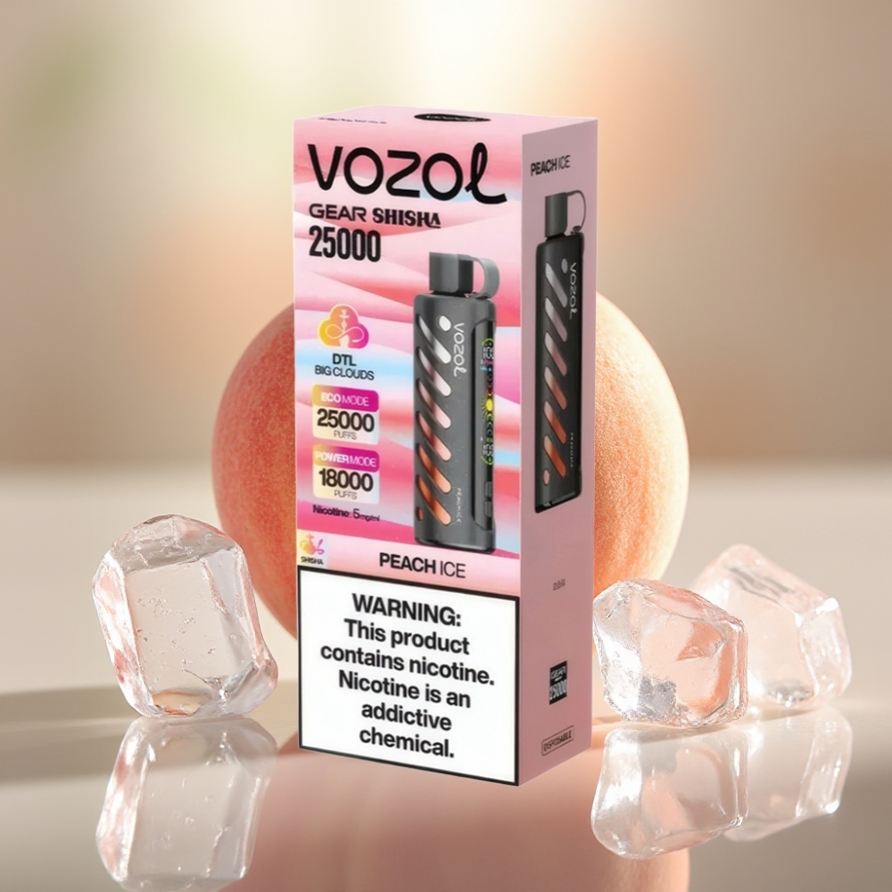 VOZOL Gear Shisha 25000 Tupakkia Peijaisjäätä Dual Mesh Dual Modes 1000mAh