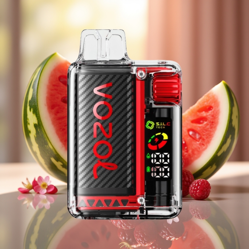 VOZOL Vista 20000 Puffs Ladattava Vape Vadelma-Arbuusi OLED Näyttö 650mAh
