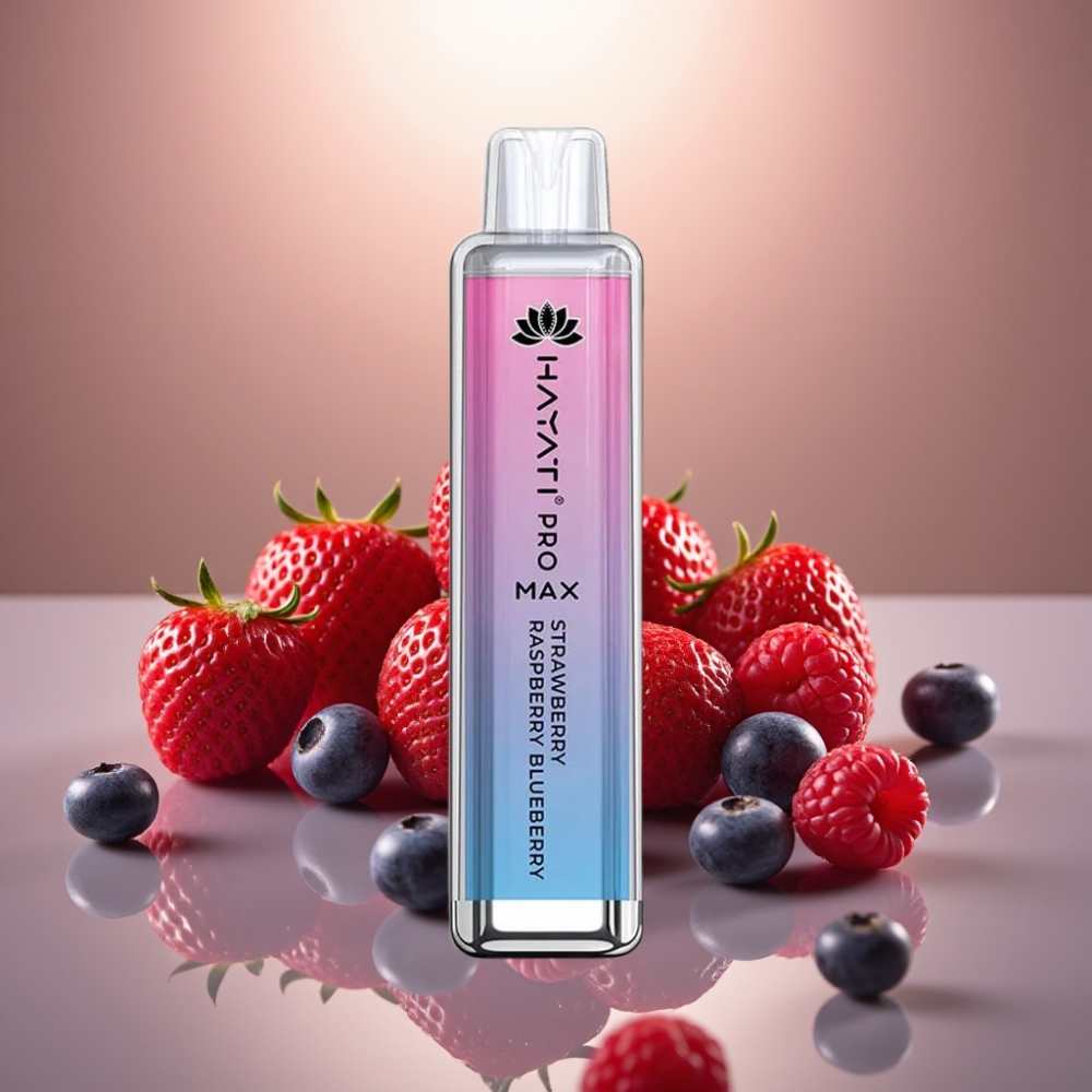 Hayati Pro Max 4000 Puffs Disposable Vape Mansikka Vadelma Mustikka ja Tehokas 1400mAh Akku