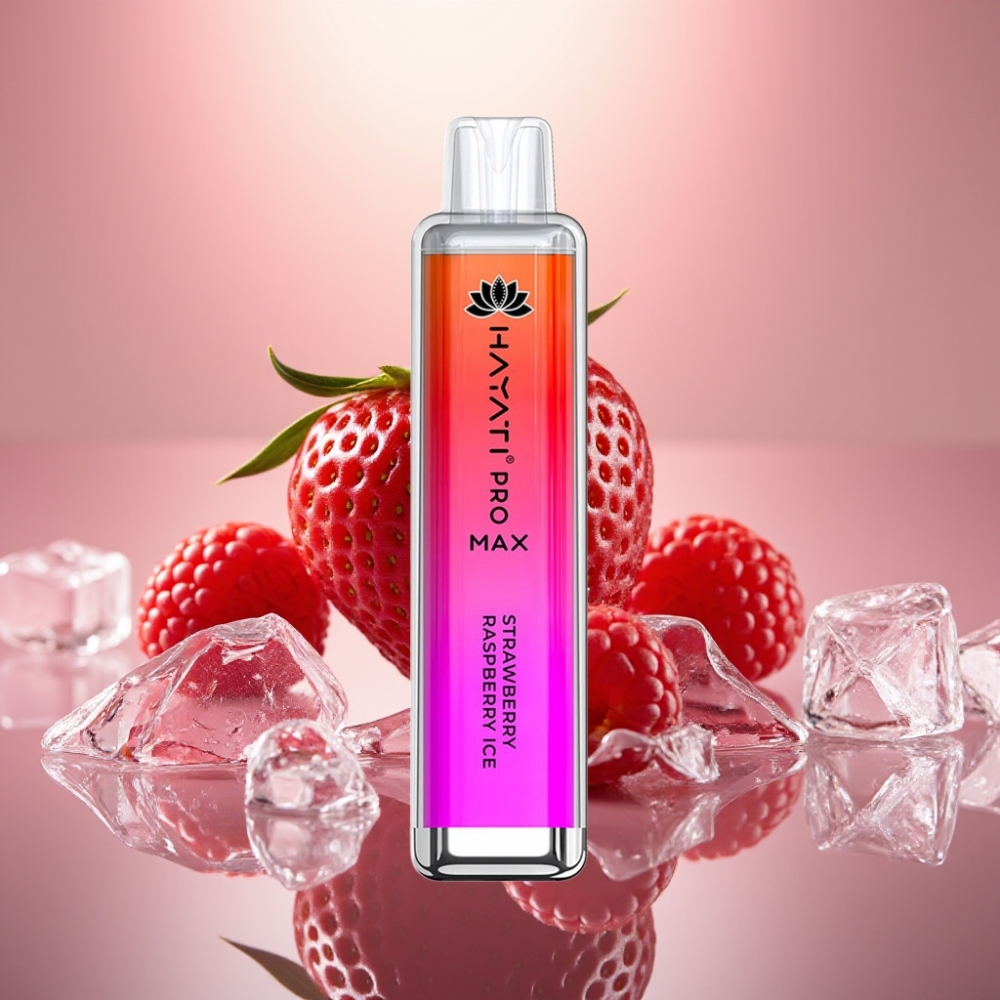 Hayati Pro Max 4000 Puffs Käytettävä Vape Mansikka-Vadelma-Jää