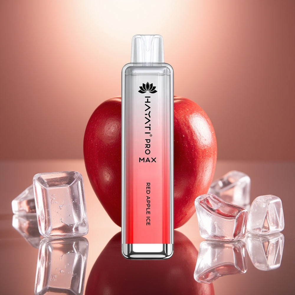 Hayati Pro Max 4000 Puffs Käytettävä Vape Punainen Omena Jää Tehokas 1400mAh Akku