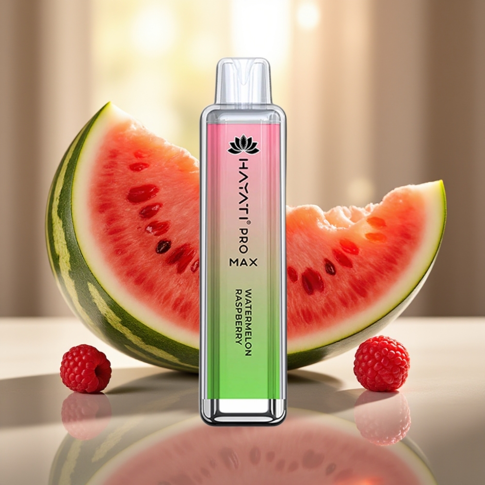 Hayati Pro Max 4000 Puffs - Vesimeloni-Vadelma 1400mAh akku latauskelpoinen