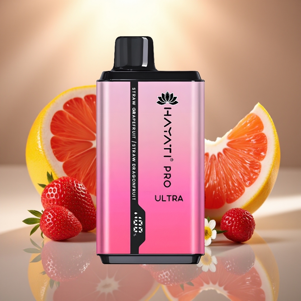 Hayati Pro Ultra 15000 Puffs 850mAh Mansikka Greippi Mansikka Lohikäärmehedelmä
