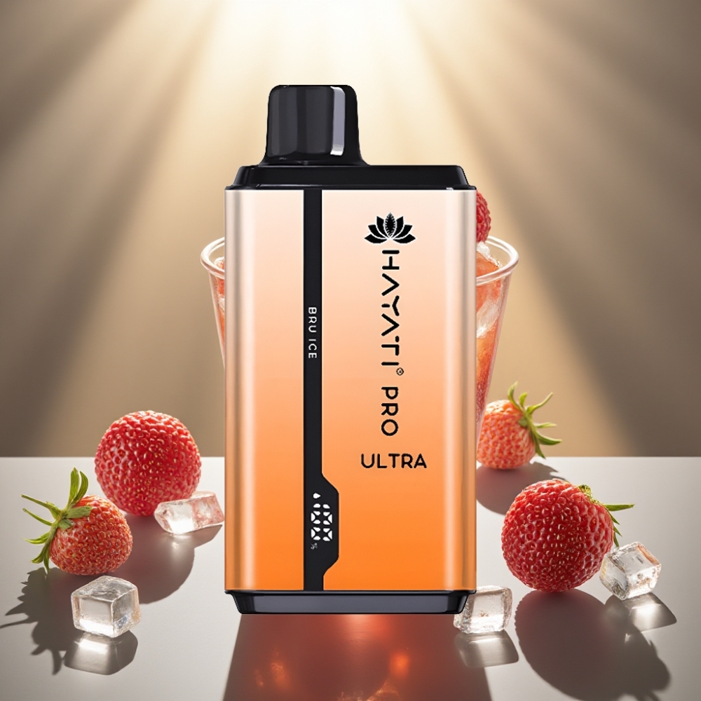 Hayati Pro Ultra 15000 Puffaa Kertakäyttöinen Vape Jää Aromaatti 850mAh Akku
