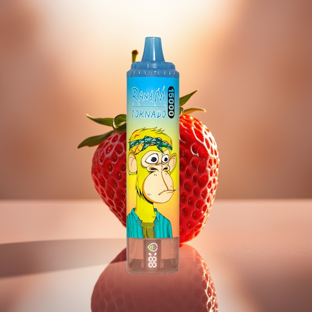 RandM Fumot Tornado 15000 Pörinä Disposable Vape Mansikka, 25ml, Mesh Coil