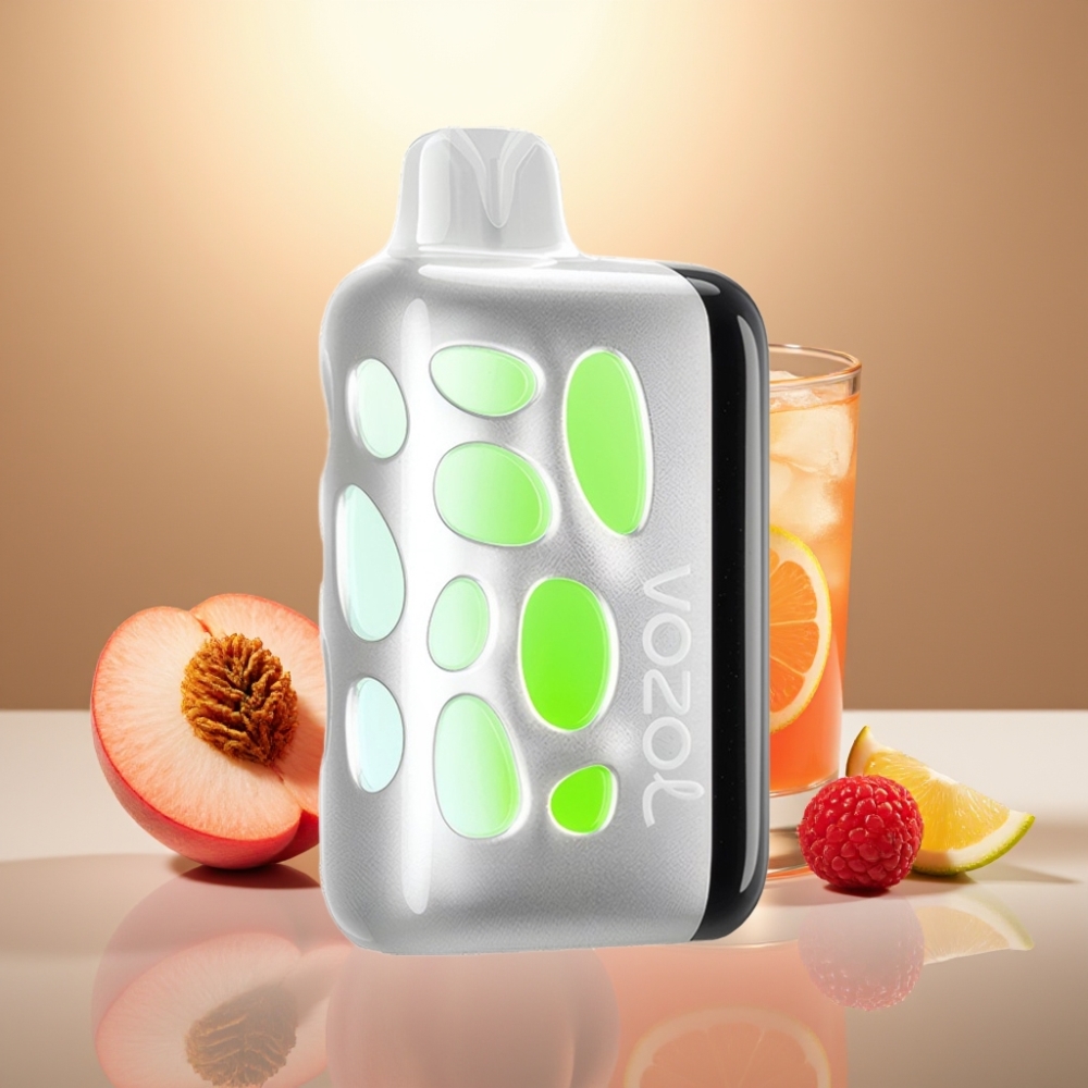 VOZOL RAVE 40000 Käyttökertavape Persikka-Vadelma-Limonadi 270° Hehkuva Design 1000mAh
