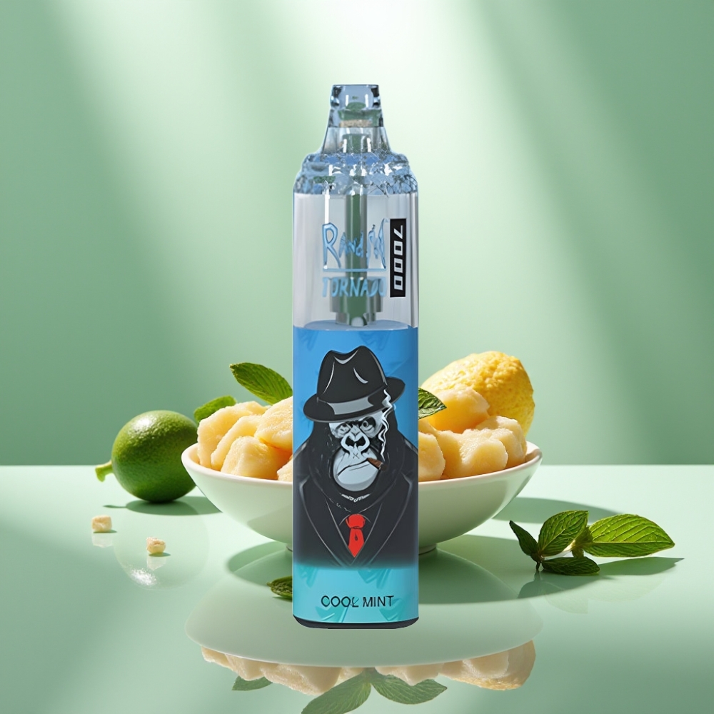 RandM Fumot Tornado 7000 Puffaa Disposable Vape Viileä Minttu 14 ML Nestettä