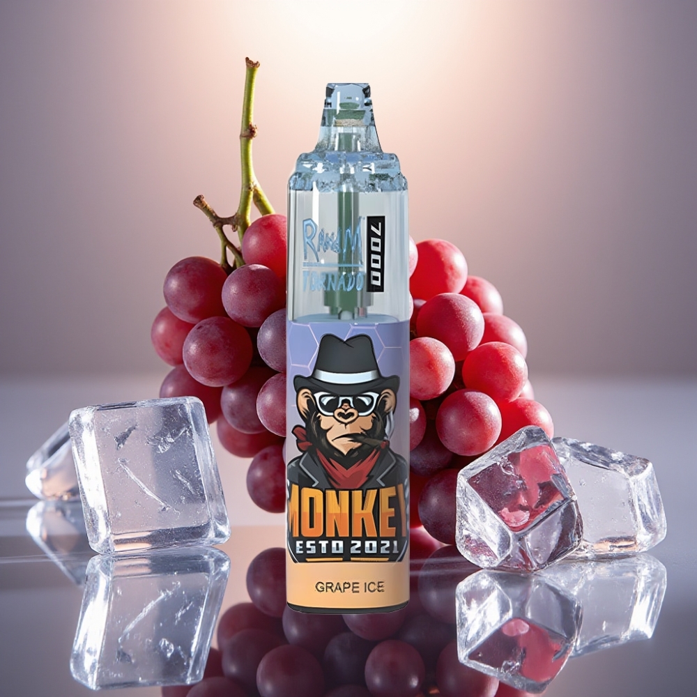 RandM Fumot Tornado 7000 Puffs 14 ML E-liquid RGB-valo Viinijää