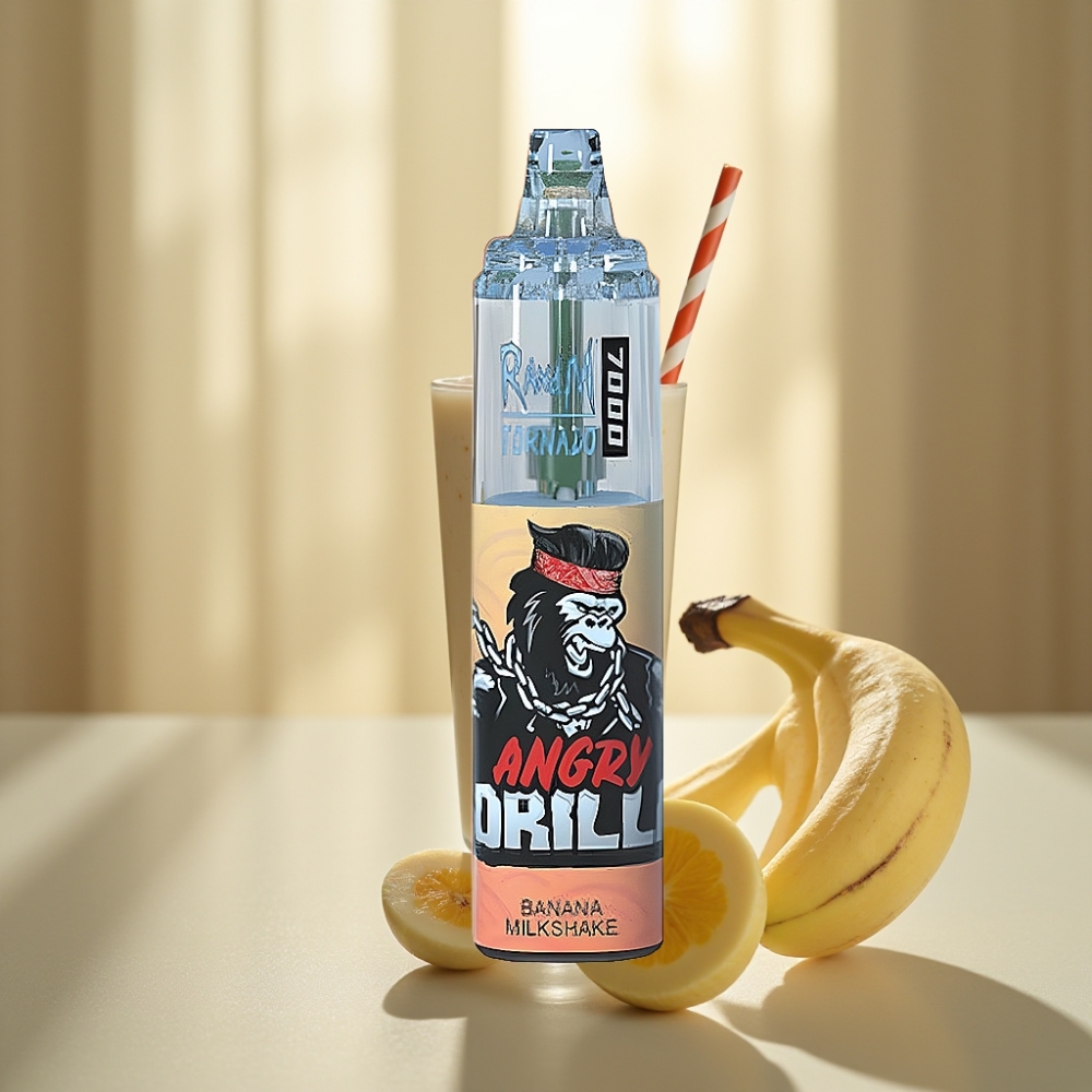 RandM Fumot Tornado 7000 Puffs Banaanimilkshake 14 ML E-neste Type-C