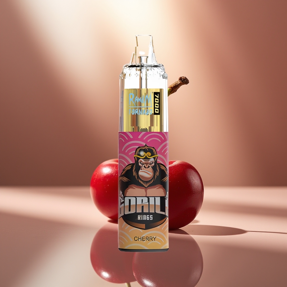 RandM Fumot Tornado 7000 Pussit Disposable Vape Kirsikka 14 ML Type-C Port