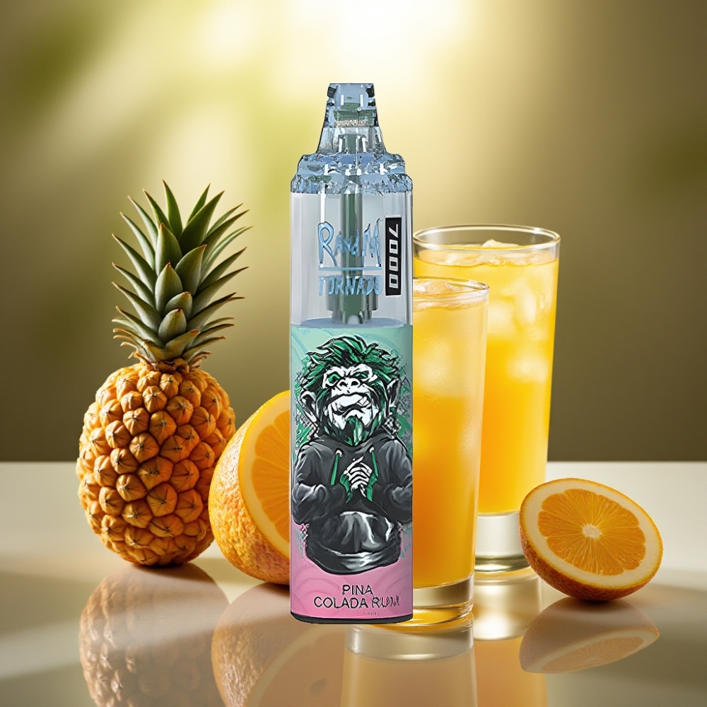 RandM Fumot Tornado 7000 Pussit Disposable Vape Pina Colada Rommi – 14 ML 850 MAH Typy-C