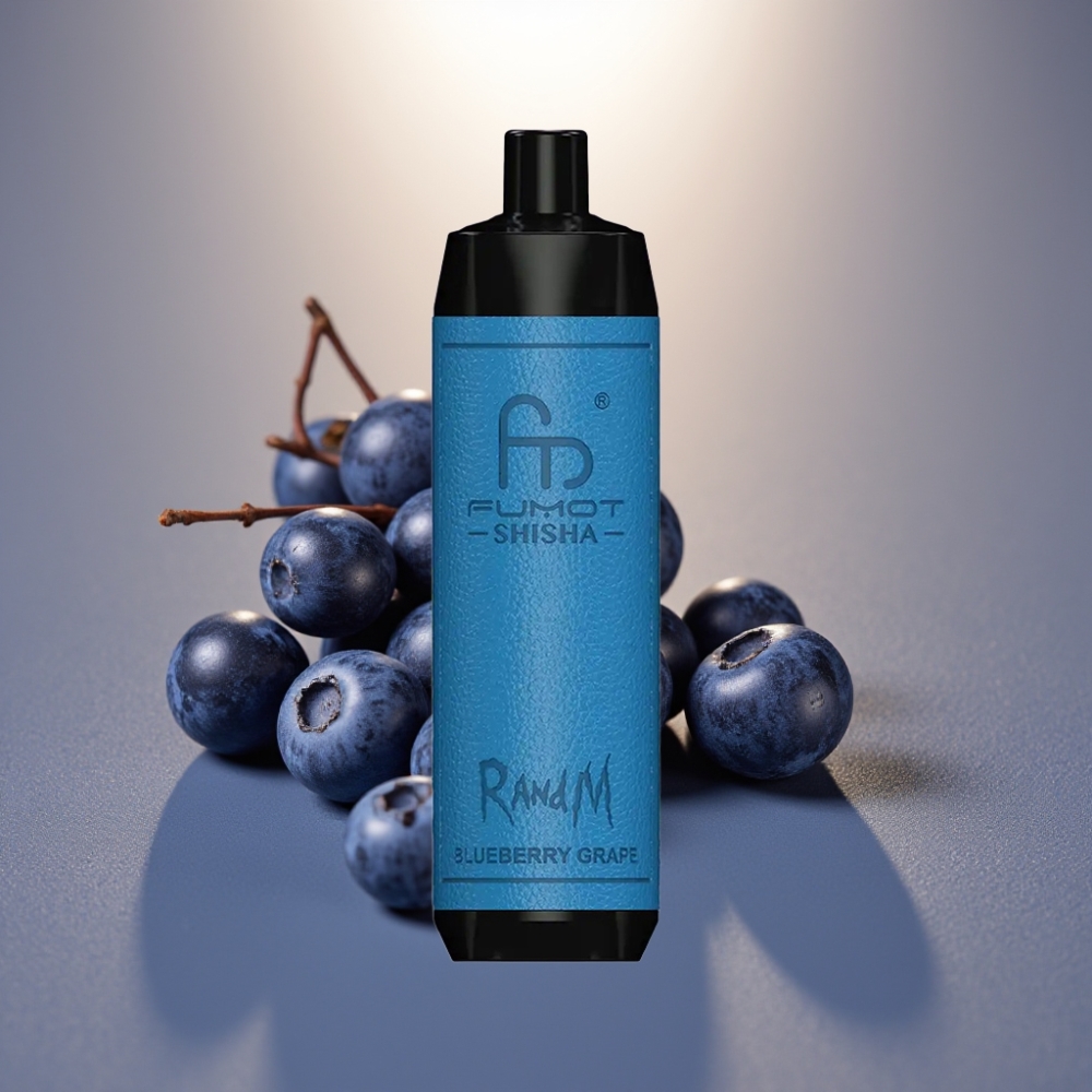 RandM Fumot Shisha 10000 Puffia Disposable Vape Mustikka Viinirypäle 18ml 850mAh