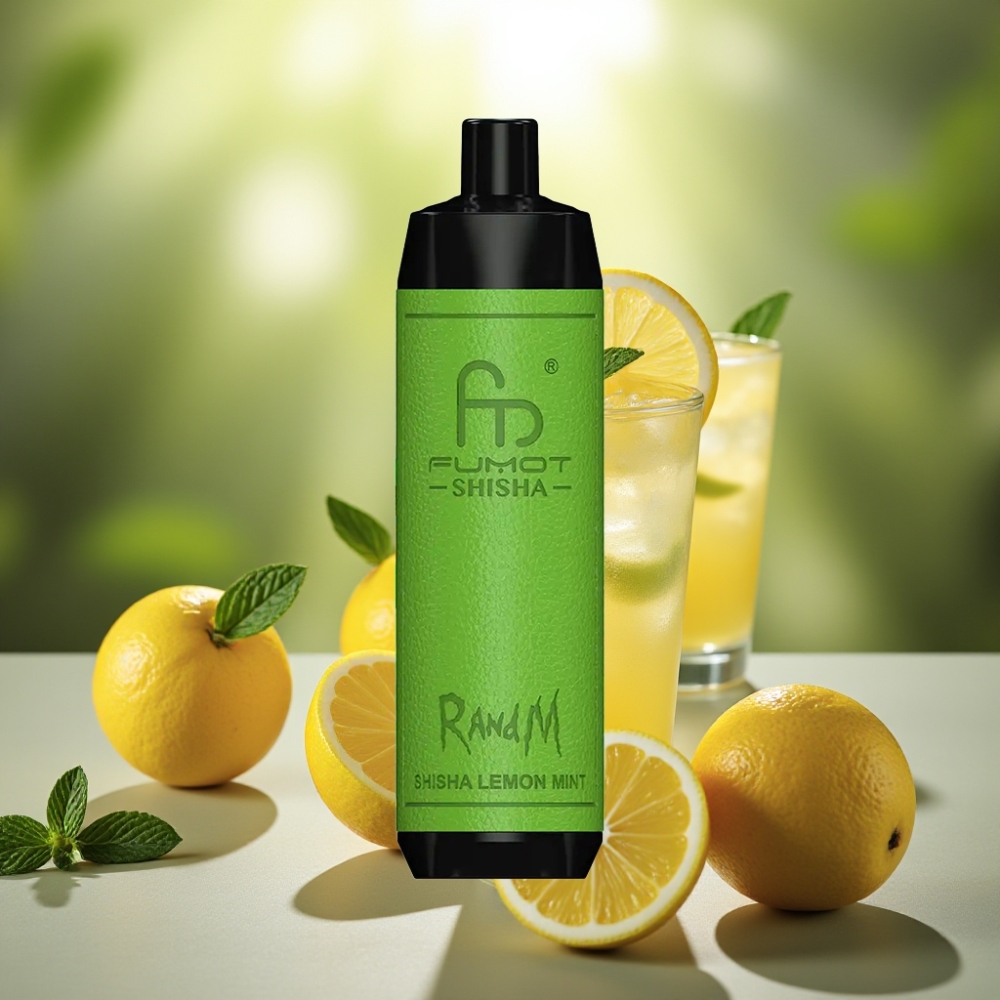 RandM Fumot Shisha 10000 Puffia Disposable Vape Sitruuna-Minttu 18ml