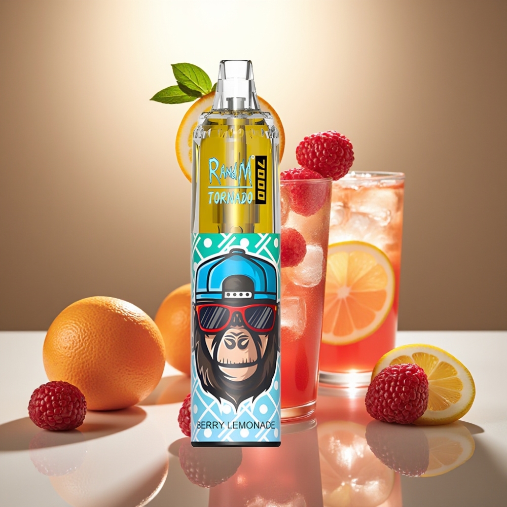 RandM Fumot Tornado 7000 Puffs Disposable Vape Marja-Limonadi 14 ML E-neste
