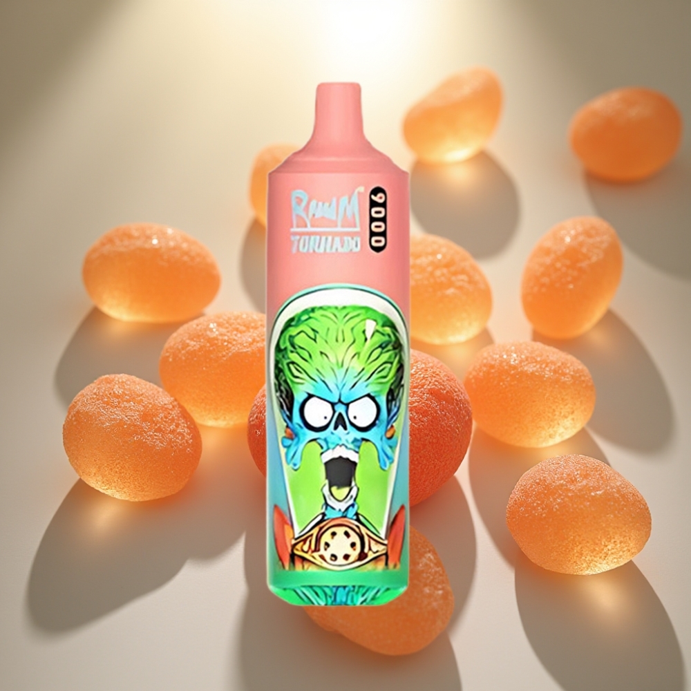 RandM Tornado 9000 Puffs 850 mAh Latauskelpoinen 18 mL Nukkakarkki