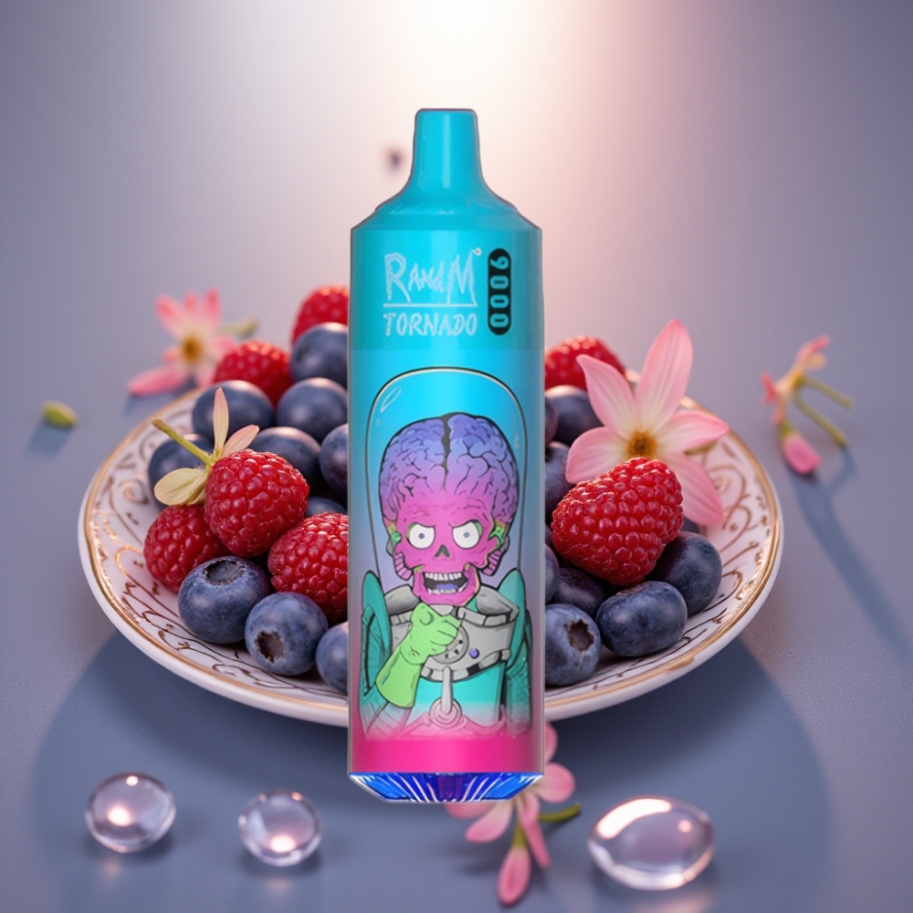 RandM Tornado 9000 Puffs 850 mAh Mustikka-Vadelma