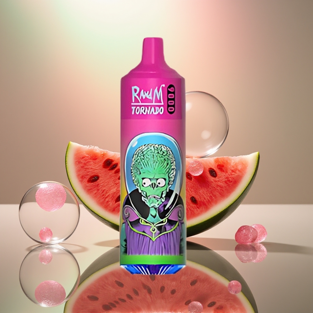 RandM Tornado 9000 Puffs 850 mAh Vesimeloni Bubble Gum