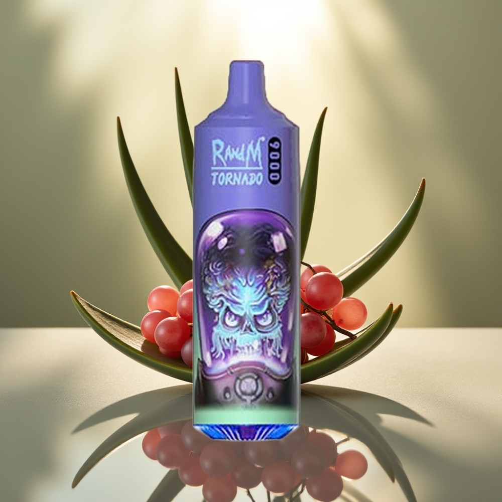RandM Tornado 9000 Puffs Aloe Grape - 850 mAh Akku 18 mL Nestemäki Mesh-käämi