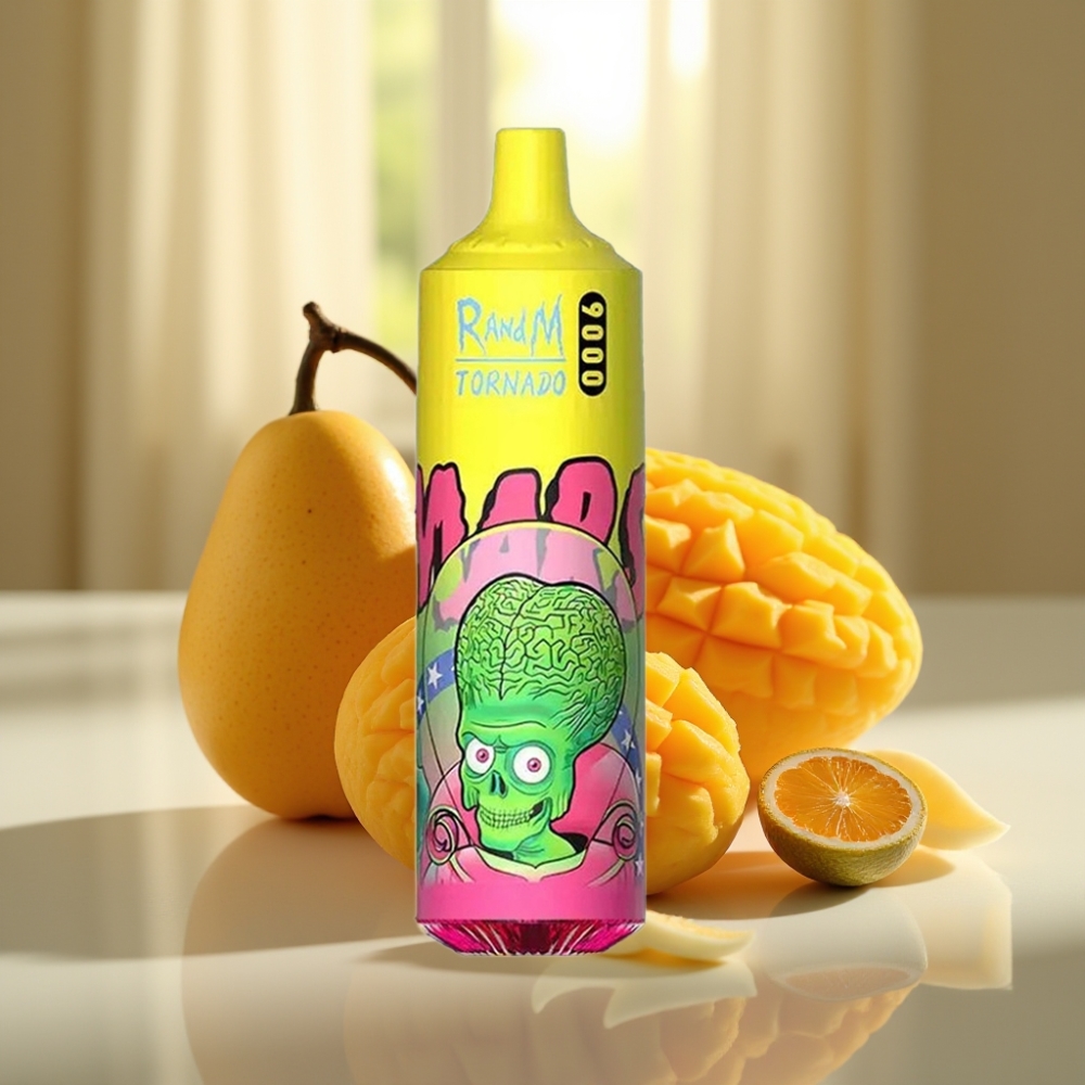 RandM Tornado 9000 Puffs Ladattava KolmoisMango RGB-näyttö