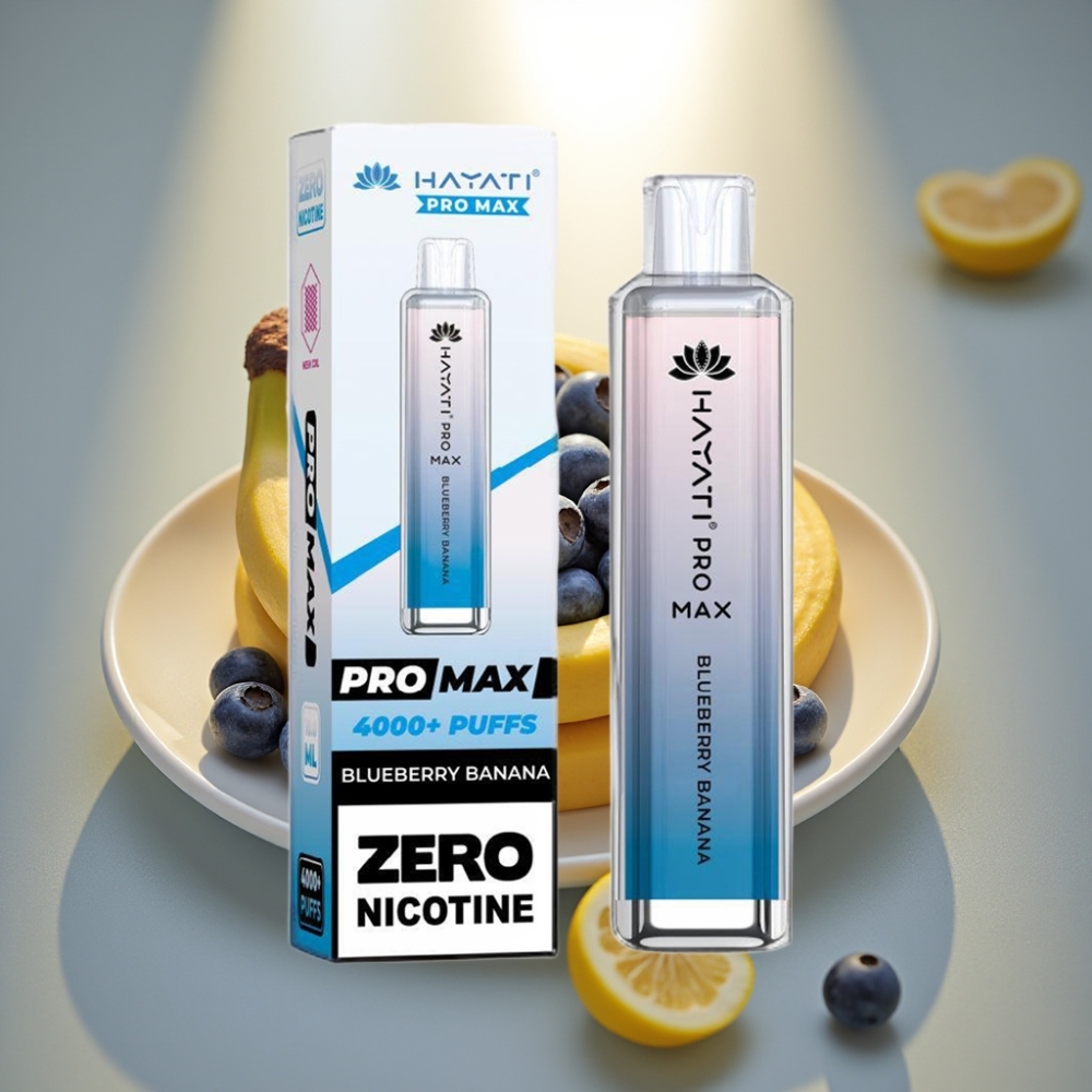 Hayati Pro Max 4000 Puffs Disposable Vape Mustikka-Banaani 1400mAh Ladattava