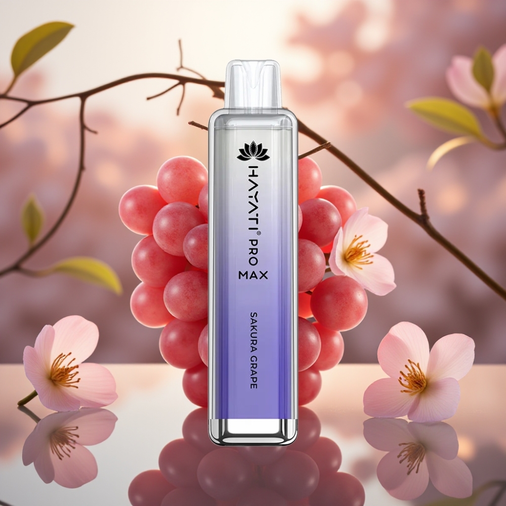 Hayati Pro Max 4000 Puffs Disposable Vape Sakura Viinirypäle 1400mAh akku Ladattava