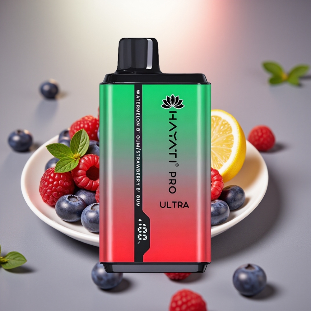 Hayati Pro Ultra 15000 Puffs Mustikka Vadelma Kirsikka Sitruuna Mustikka 2×12ml 2