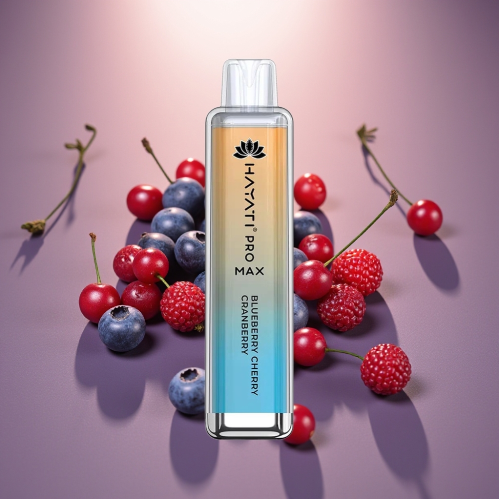 Hayati Pro Max 4000 Puffs - Mustikka-Kirsikka-Karpalo 1400mAh akku 2/5 nikotiinia