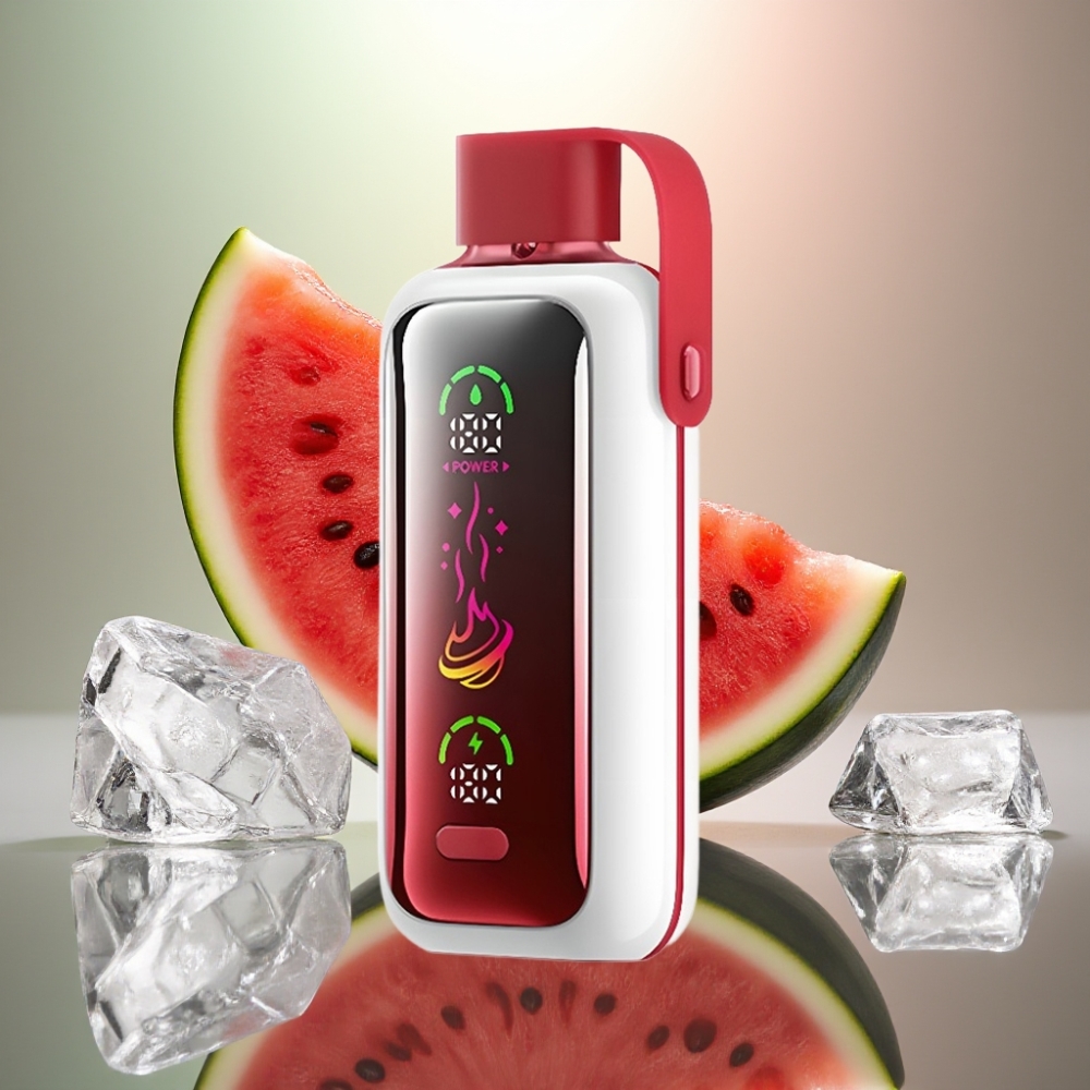 VOZOL Star 20000 Puffs Kertakäyttöhöyryn Vesimelonijää 22 HD-peili näytöllä