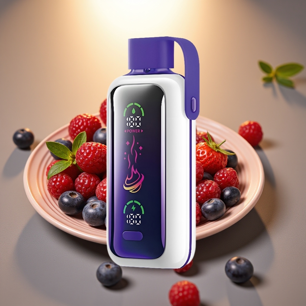 VOZOL Star 20000 Puffs Kertakäyttöinen Vape Sekamarjat 22 HD Peili näyttö