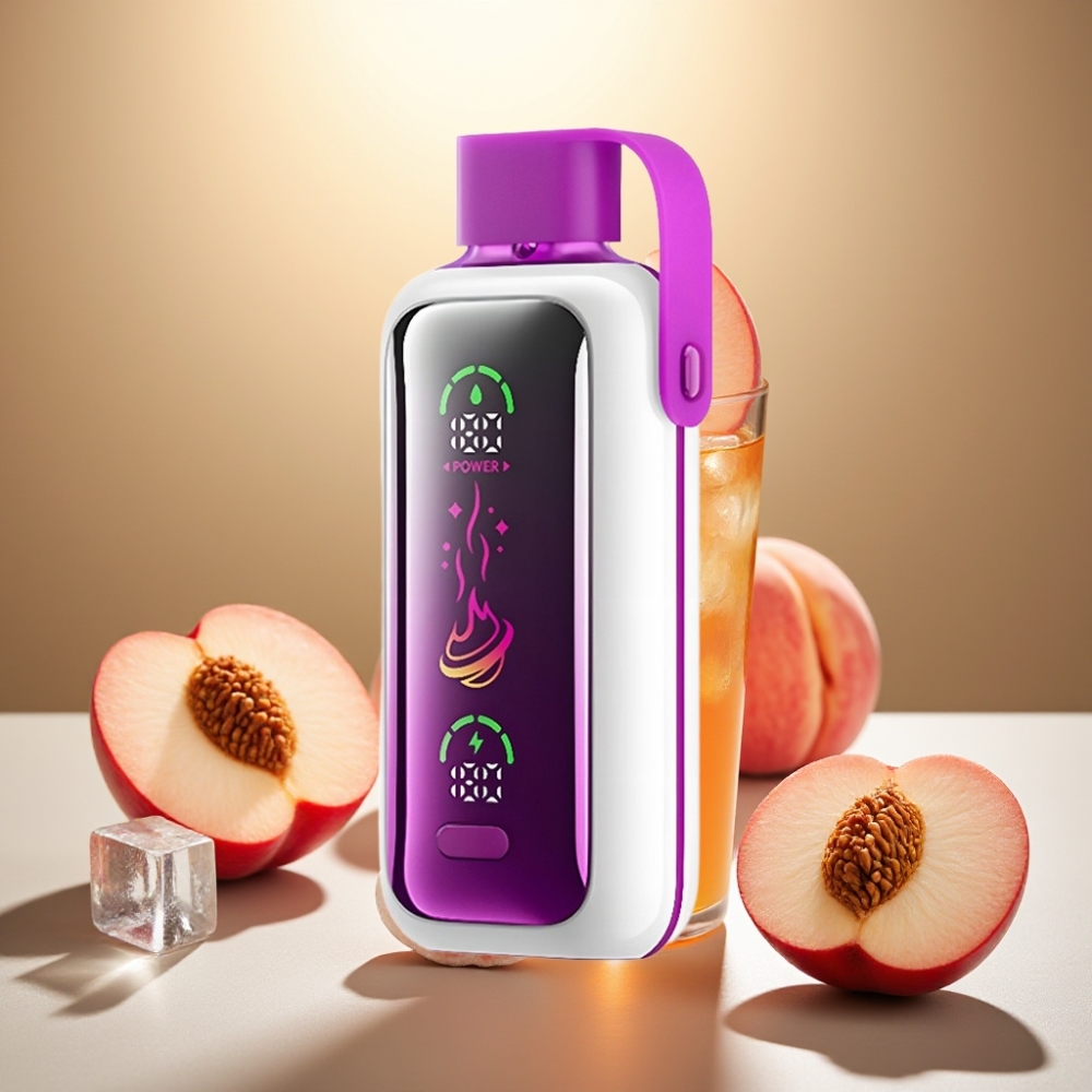 VOZOL Star 20000 Puffs HD-peiliruutu Dual Mesh Persikkajää