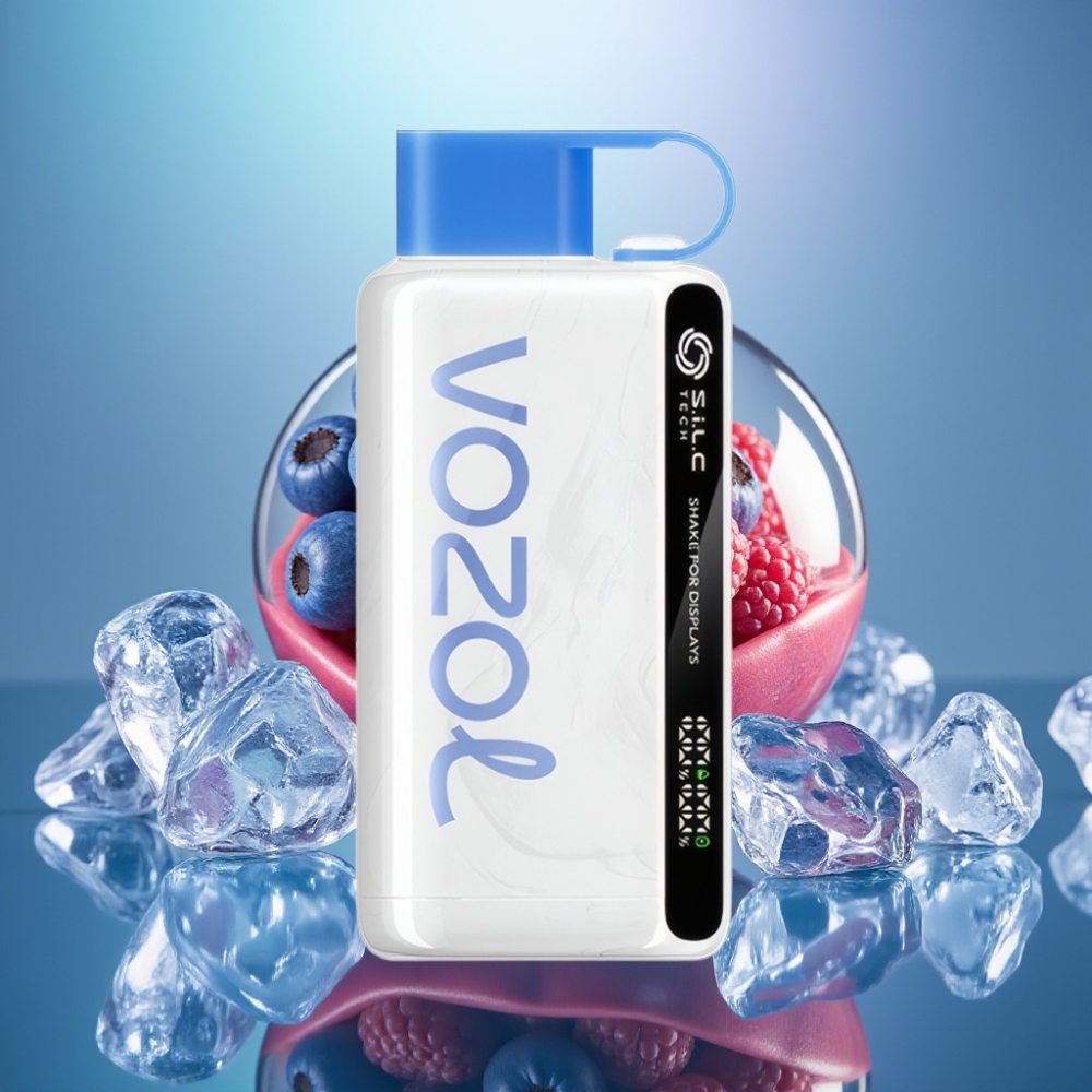 VOZOL STAR 9000/12000 Disposable Sininen Vadelma-Jää 650mAh 30 nopeampi lataus