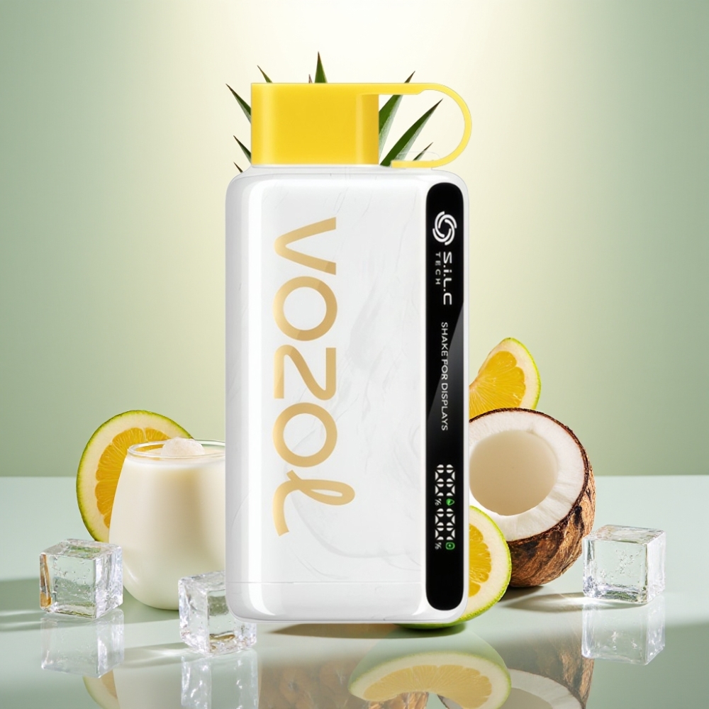 VOZOL STAR 9000/12000 Käytettävä Vape Ananas-Kookos-Jää 30 nopeampi lataus